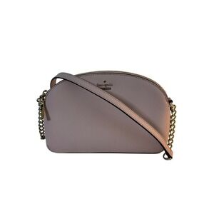 Kate Spade Cameron Street Hilli Crossbody Bag Small Pink Saffiano Leather Chain